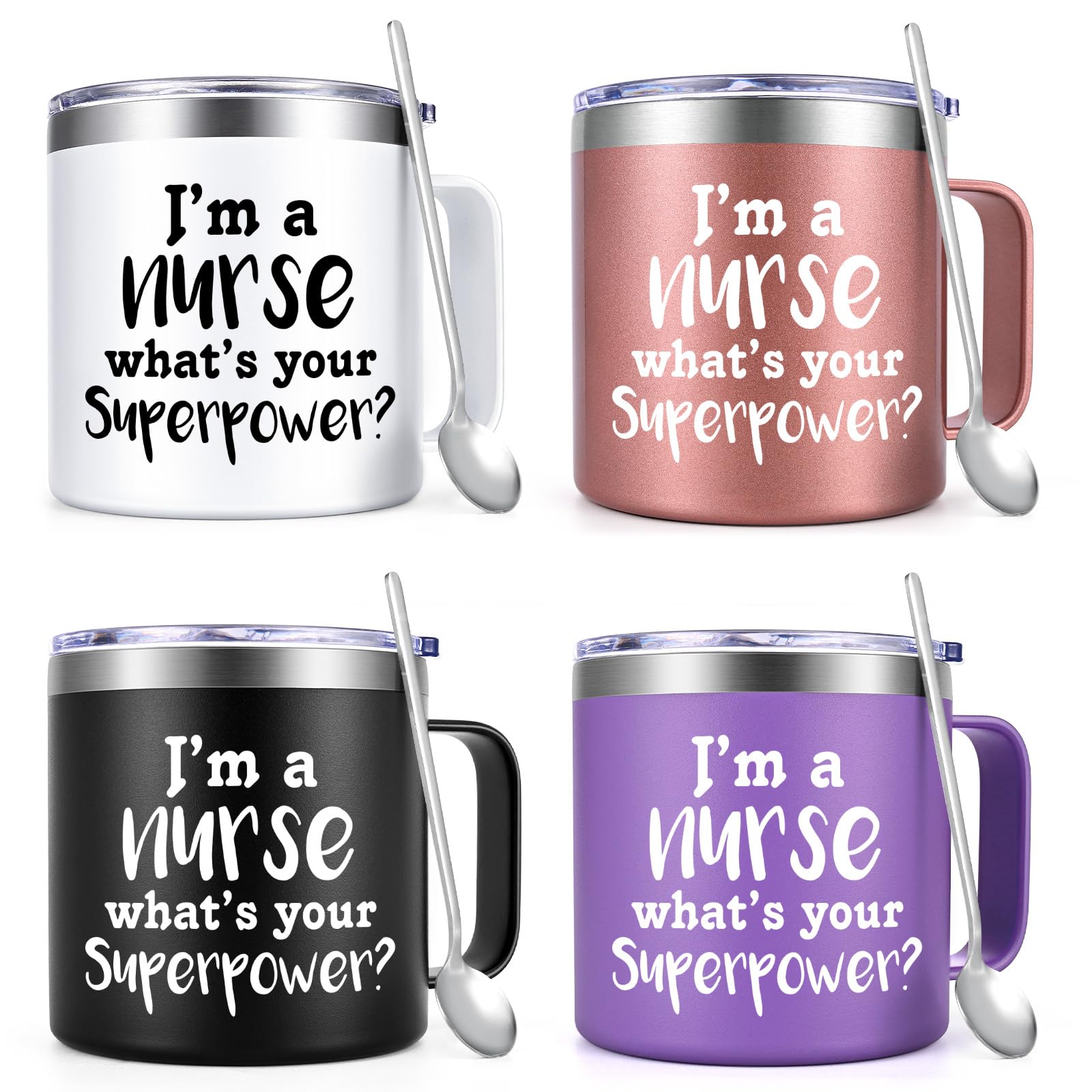 Lifecapido tazas coloridas 14oz, ideal regalo para enfermera en ocasiones especiales