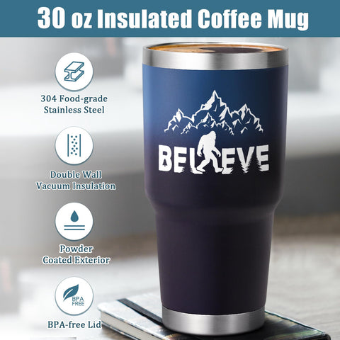 Lifecapido Sasquatch Tumbler 30oz uso en oficina, temperatura estable.