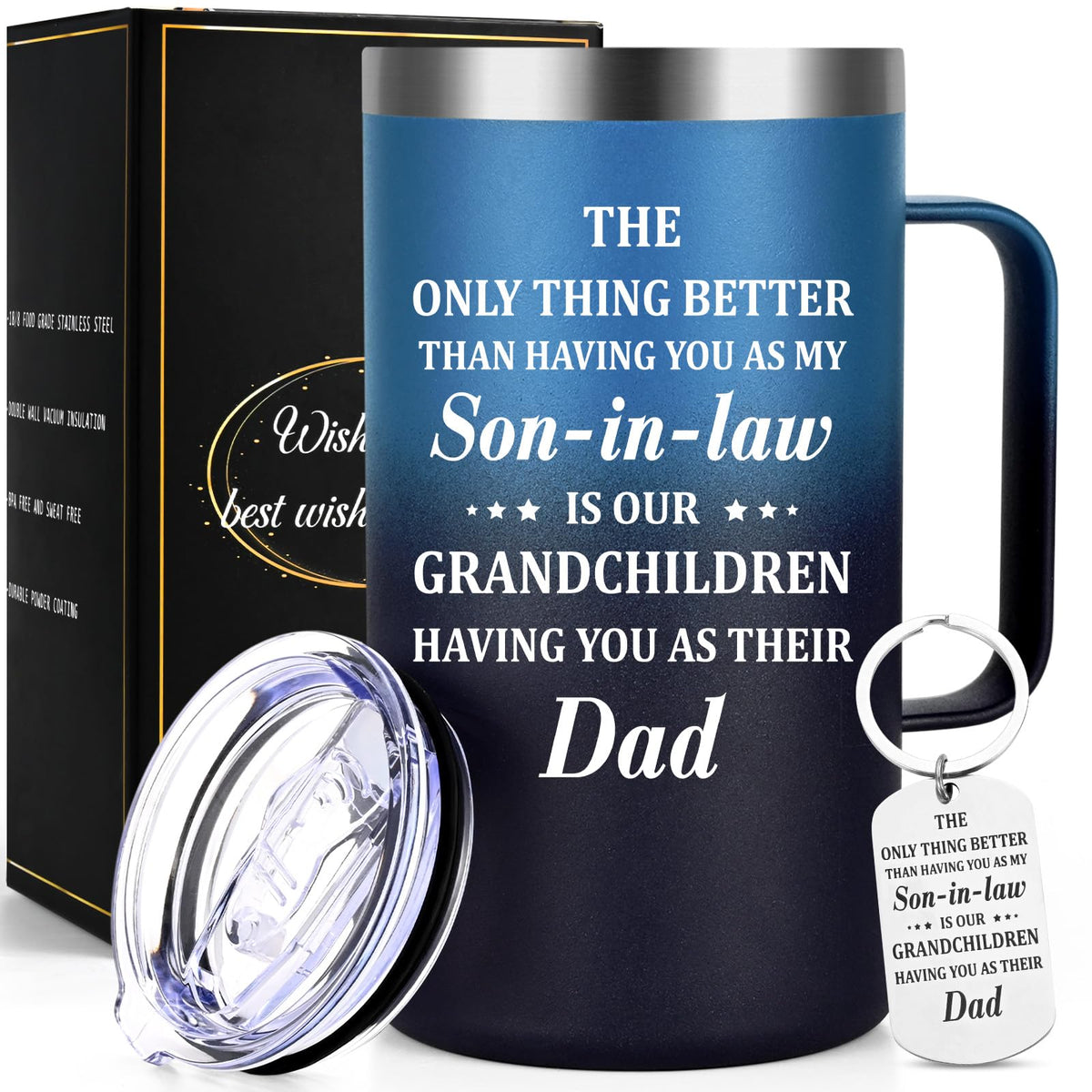 Taza Lifecapido Solo Algo Mejor frente con gradiente, ideal para empezar el día