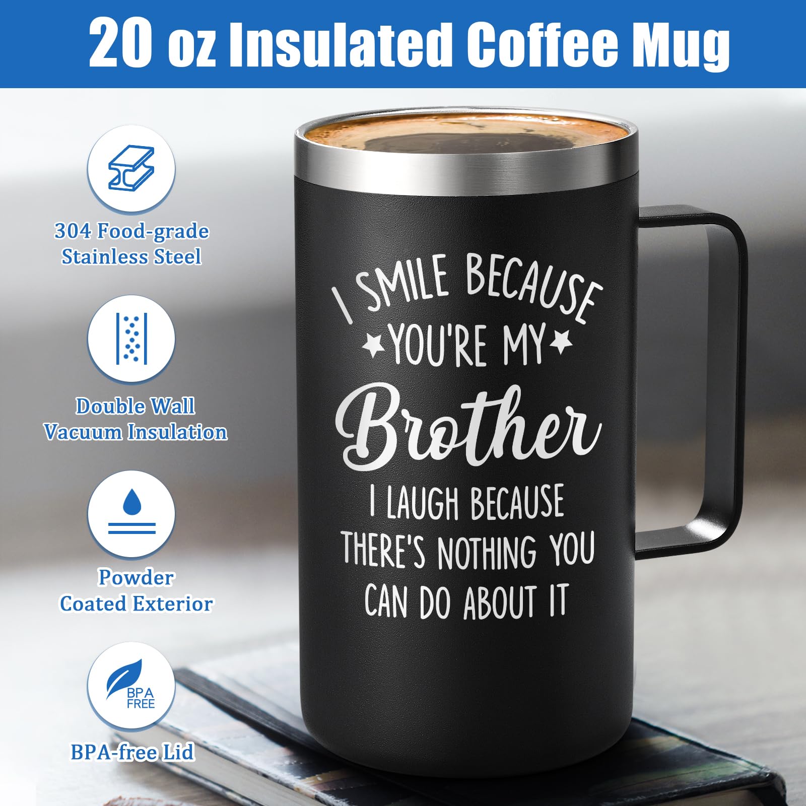 Tapa hermetica Lifecapido en taza termica 20oz para mantener la temperatura.