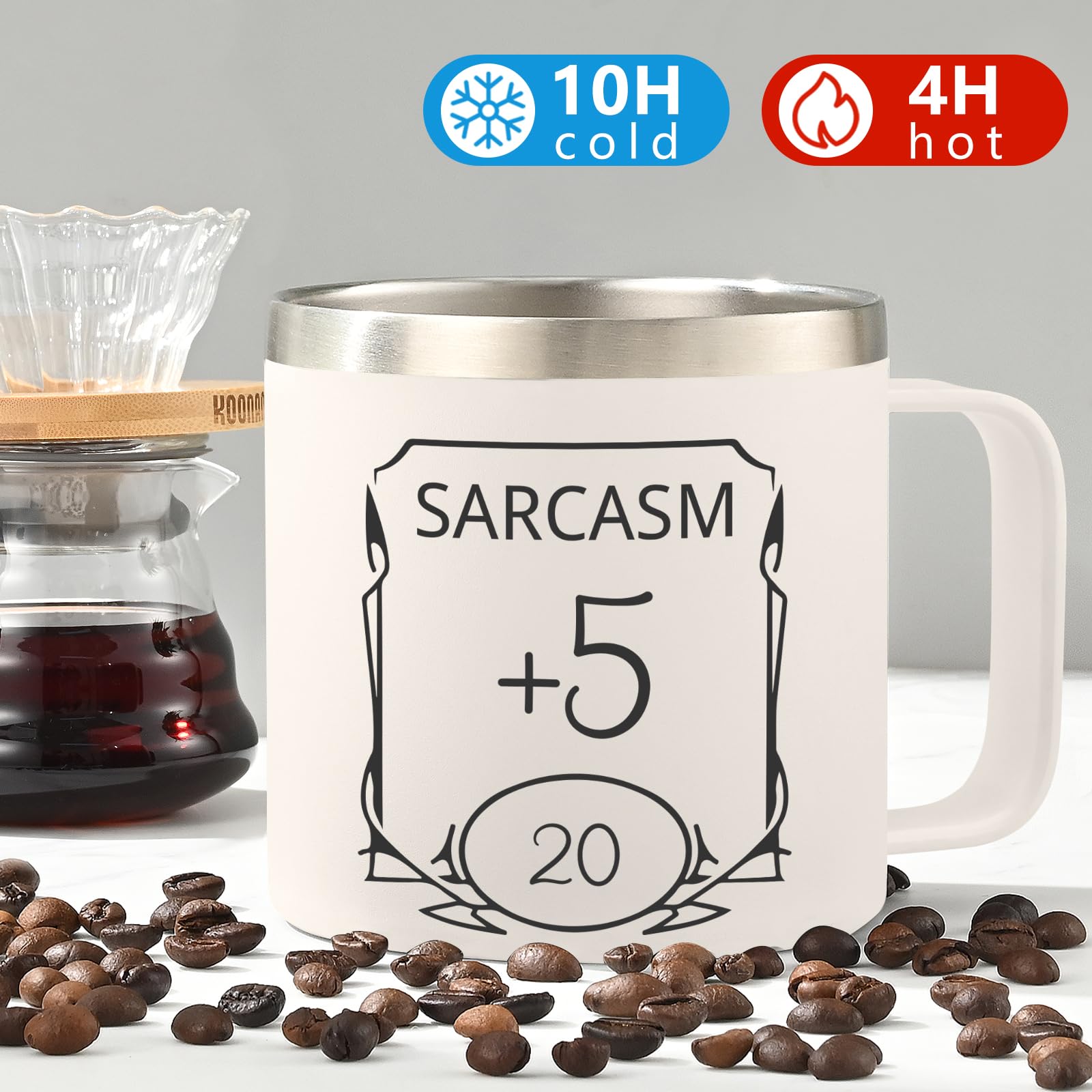 Tapa de Lifecapido para taza aislada DnD 14oz, conserva temperatura.