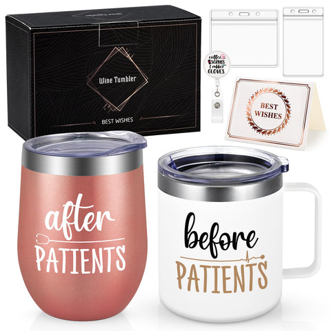 Taza Lifecapido 12oz Antes de Pacientes para café caliente durante turnos largos.