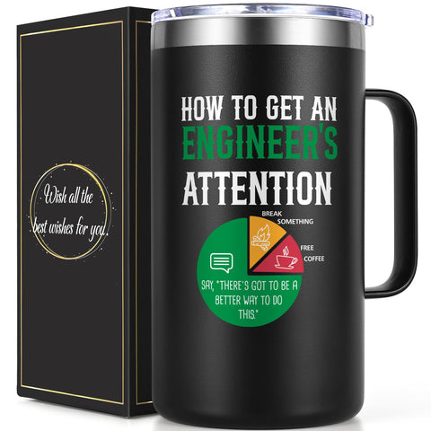 Lifecapido taza 20oz aislada para ingenieros, mantiene bebidas a temperatura ideal.