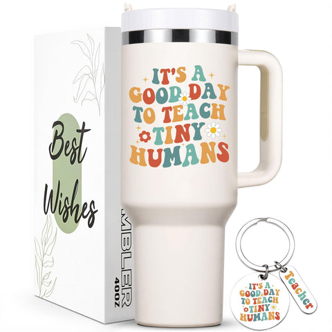 Lifecapido: taza 40oz aislada para mantener bebidas durante el día en el aula
