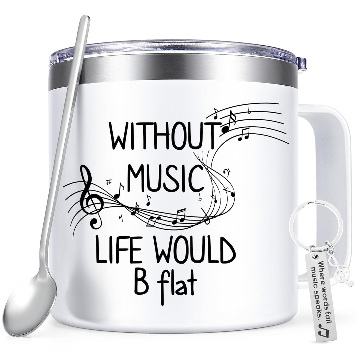 Frente de la taza Lifecapido para profesor de música, perfecto para café diario.