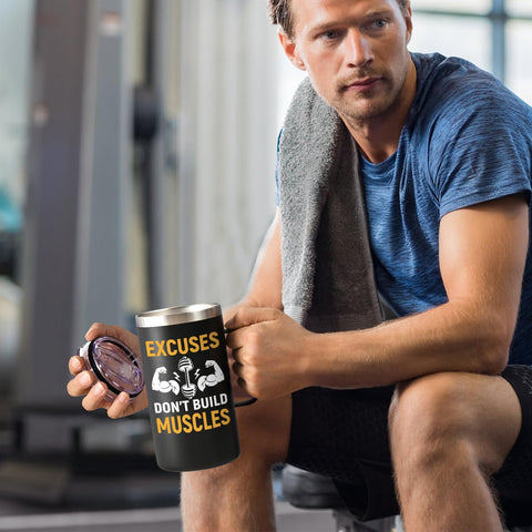 Lifecapido Taza Gimnasio 20oz con pajilla de acero inoxidable para llevar bebidas