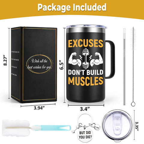 Lifecapido Taza Gimnasio 20oz para uso diario y actividades al aire libre