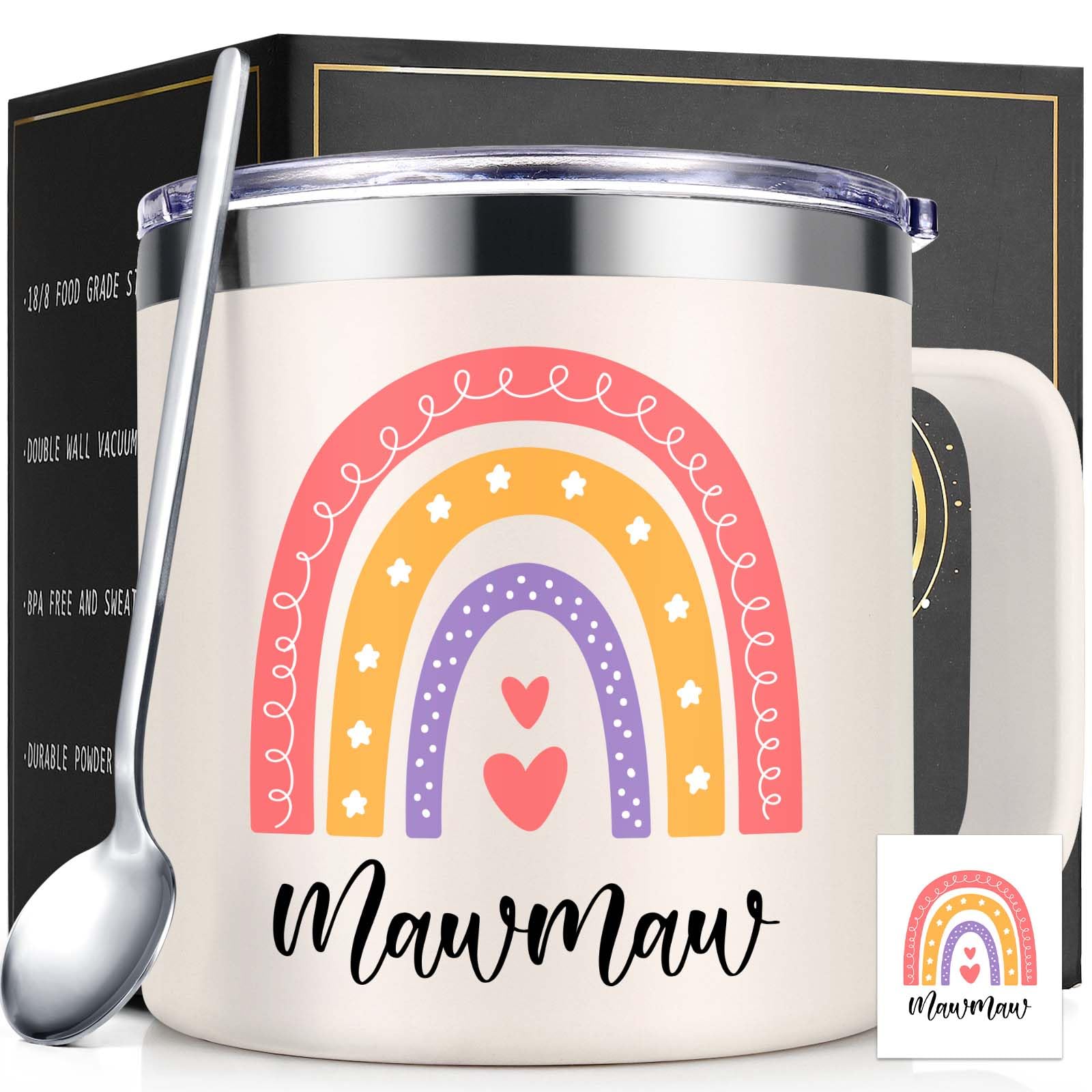 Taza Lifecapido termo 14oz con cuchara para mantener bebidas a temperatura
