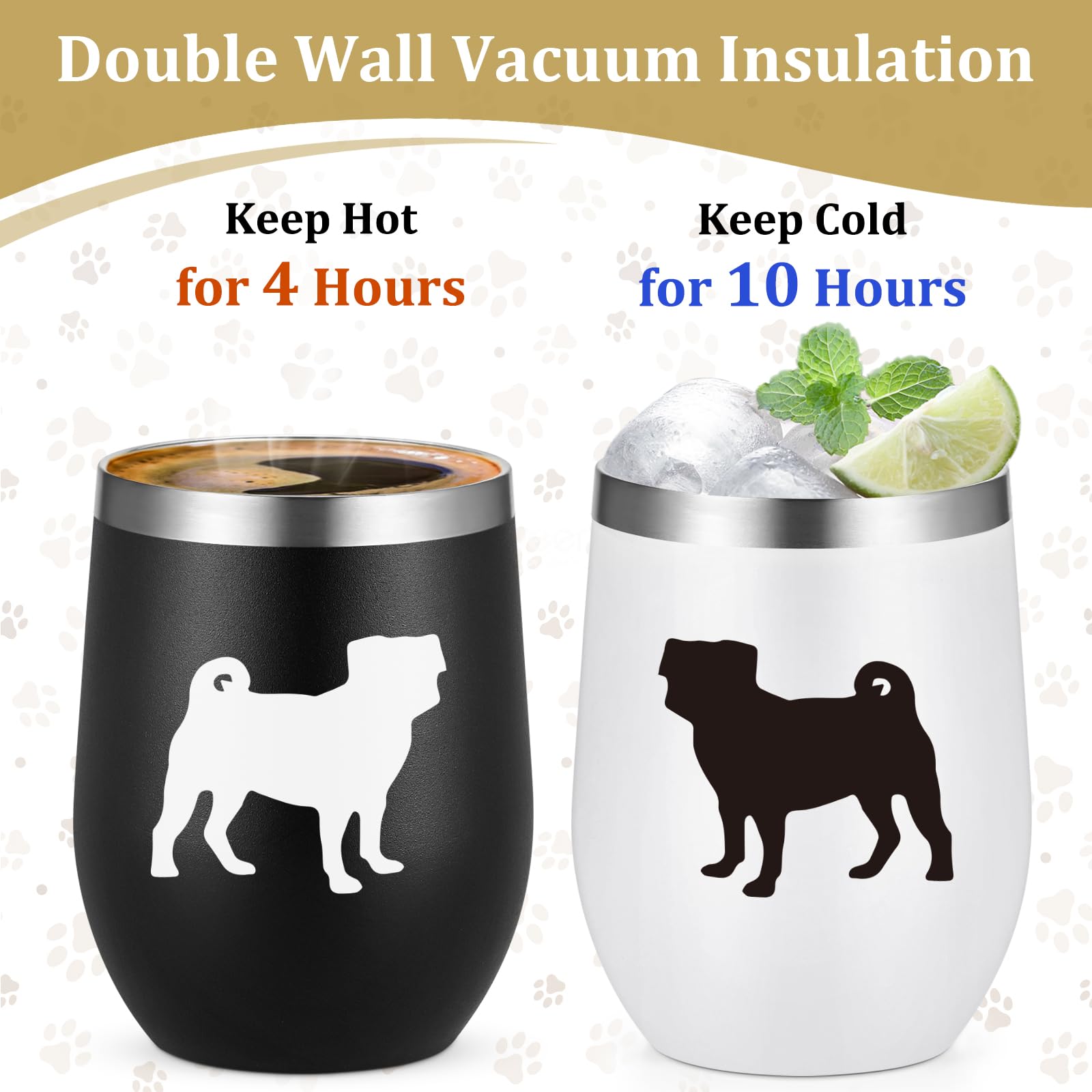 Tumbler Lifecapido negro y blanco, útil para bebidas frías o calientes