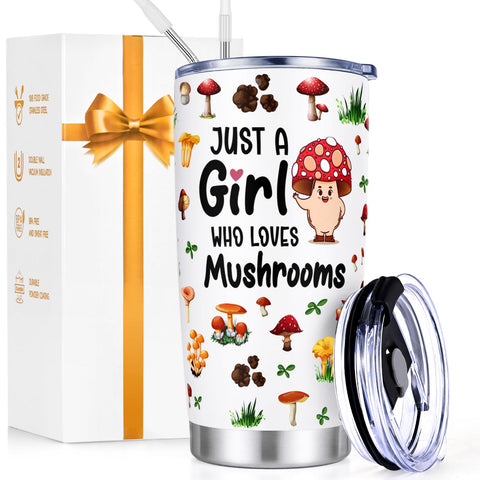 Vaso Lifecapido con diseño de hongos para mantener caliente o frío la bebida
