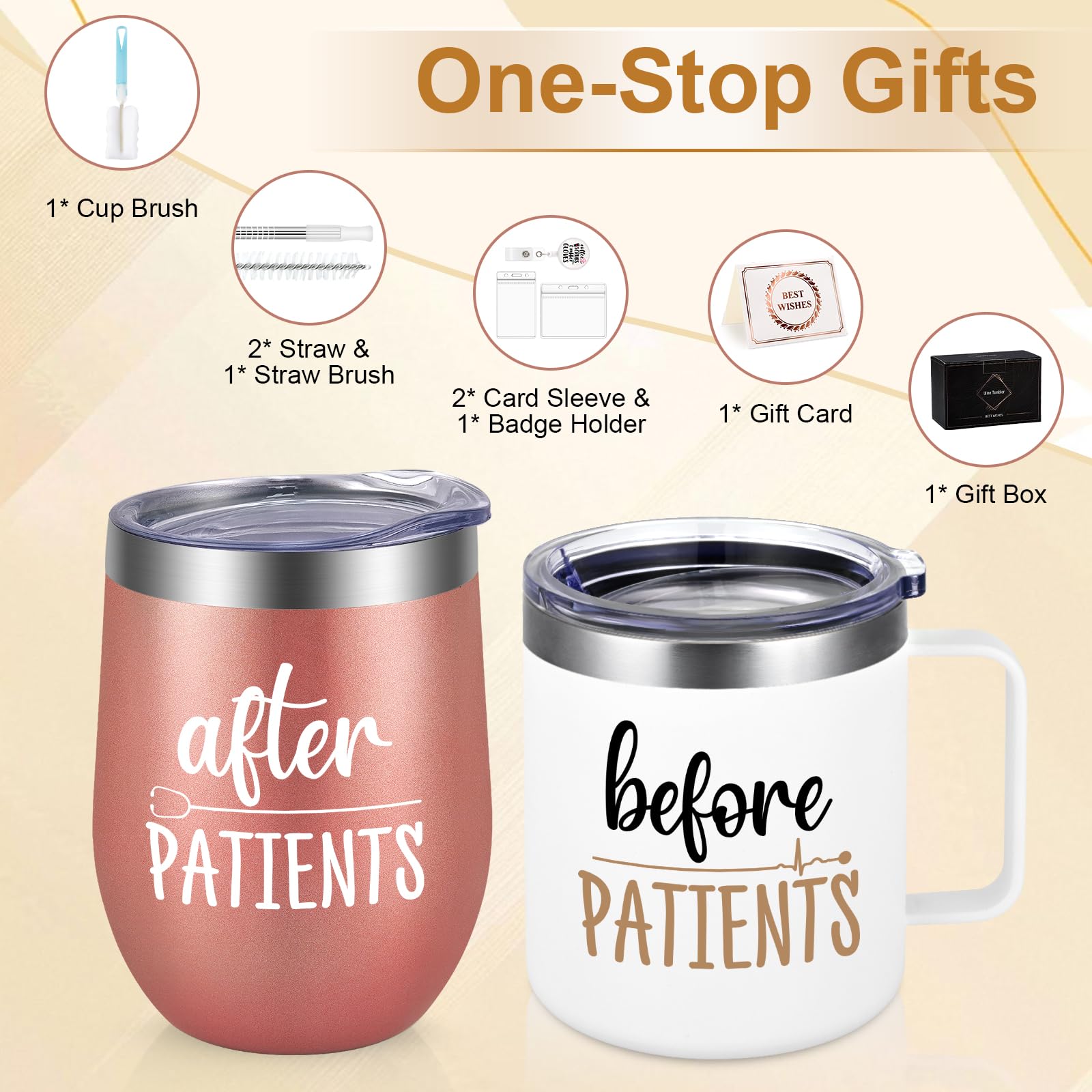Vaso Lifecapido 12oz Vino Despues de Pacientes para relajación al final del turno.