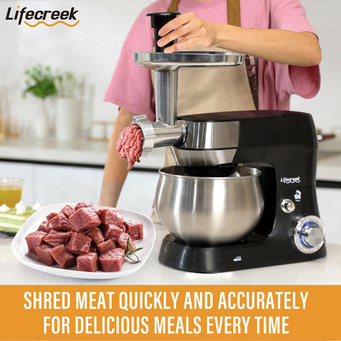 LIFECREEK seis-en-1, cabezal inclinado facilita montar accesorios.