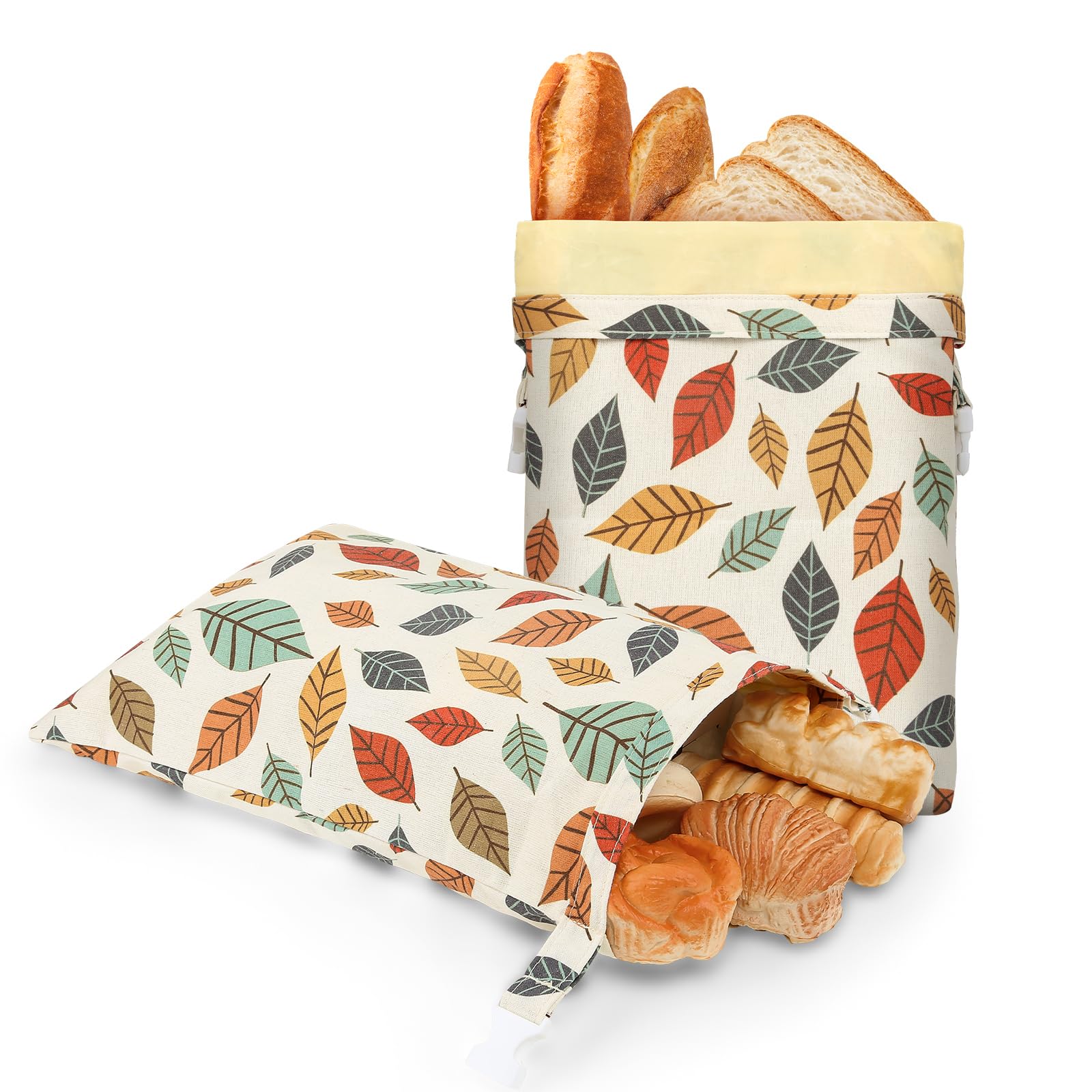 LIFEGOO bolsa de pan con cera de abeja para pan casero fresco.