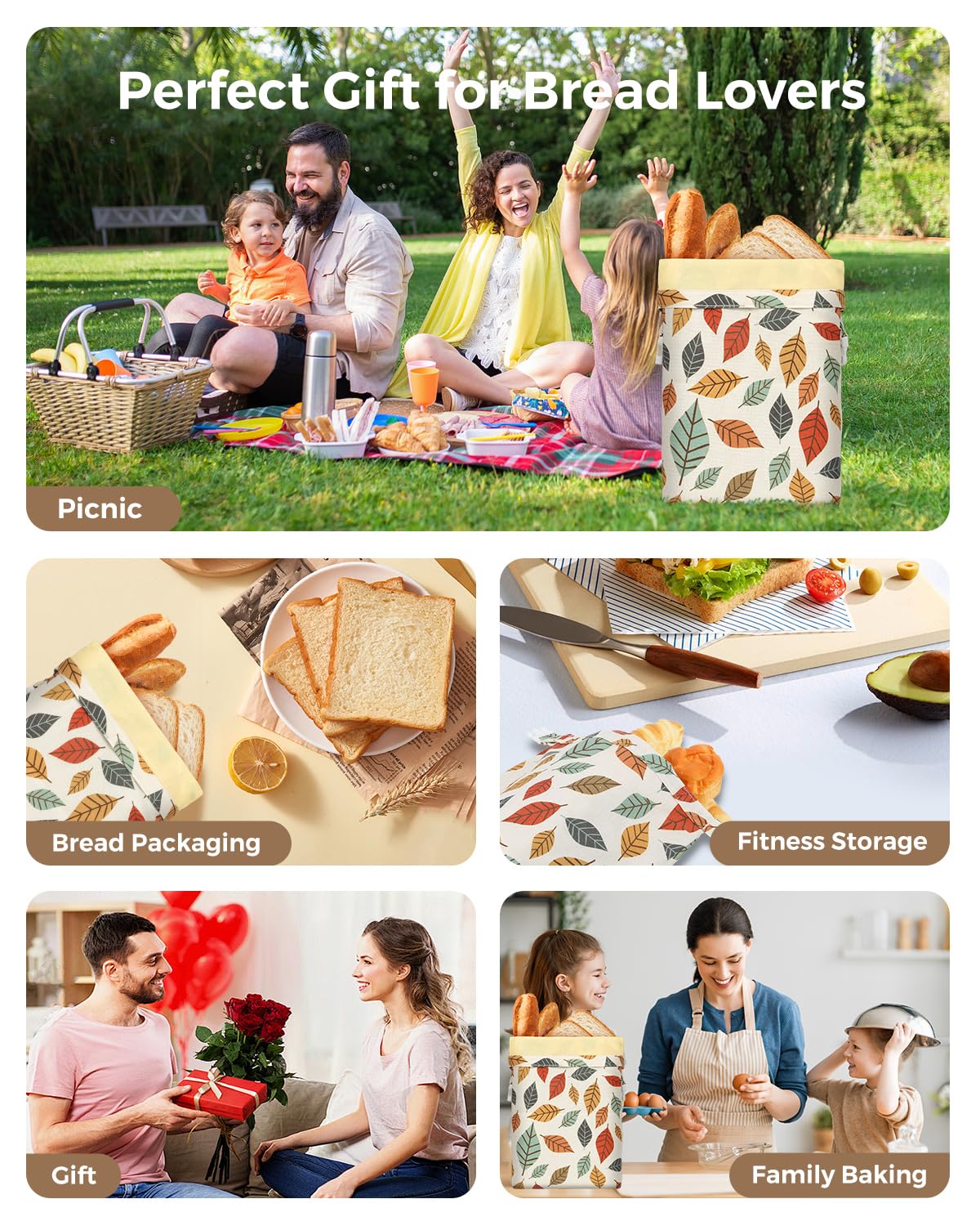 LIFEGOO juego de dos bolsas, regalo ecológico para panaderos.