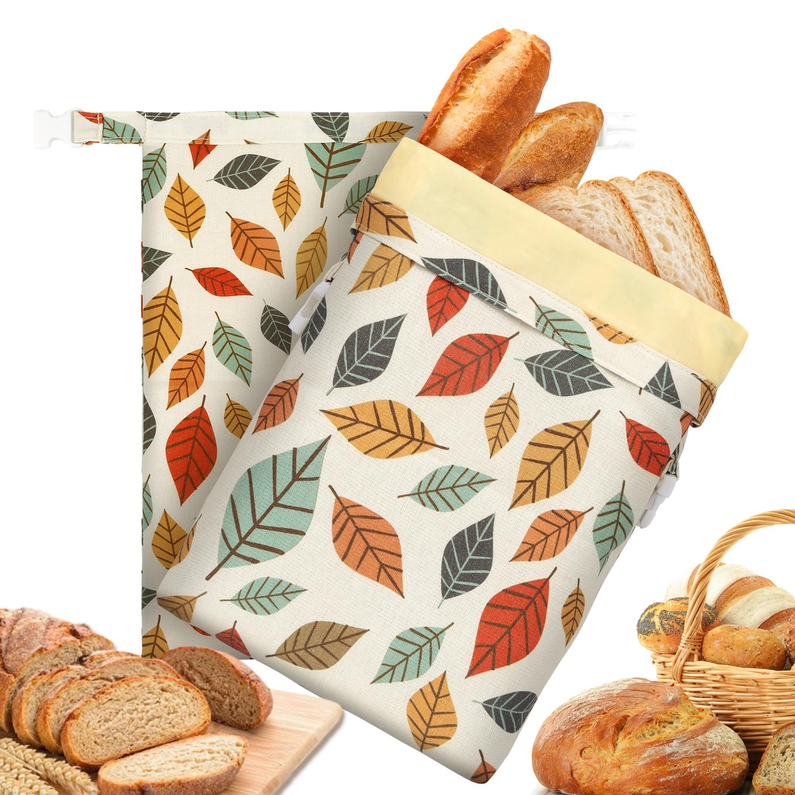 LIFEGOO bolsa de pan duradera con fibras naturales.
