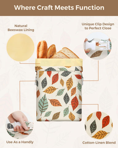 LIFEGOO bolsa pan cera abeja facilita limpieza rápida.
