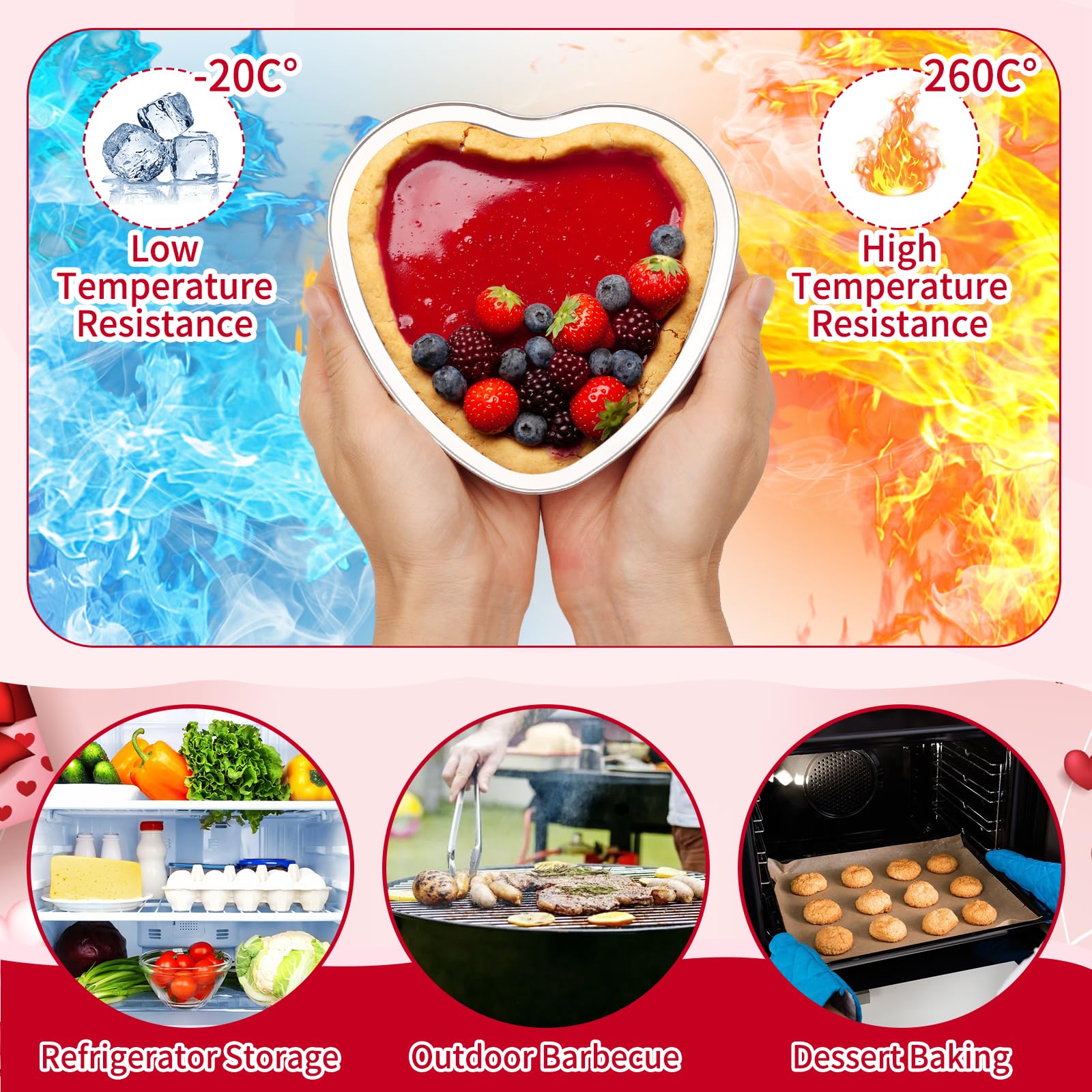 LifeisLuck paquete 40 moldes corazón, ahorro para negocios y fiestas.