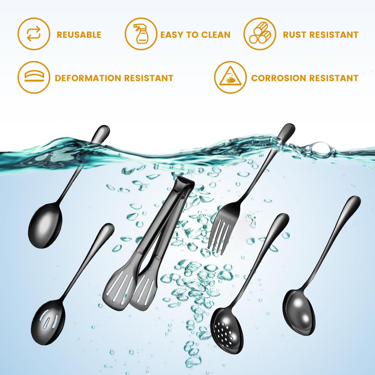 LifeMusican cucharon perforado para servir, filtrando caldos sin complicaciones