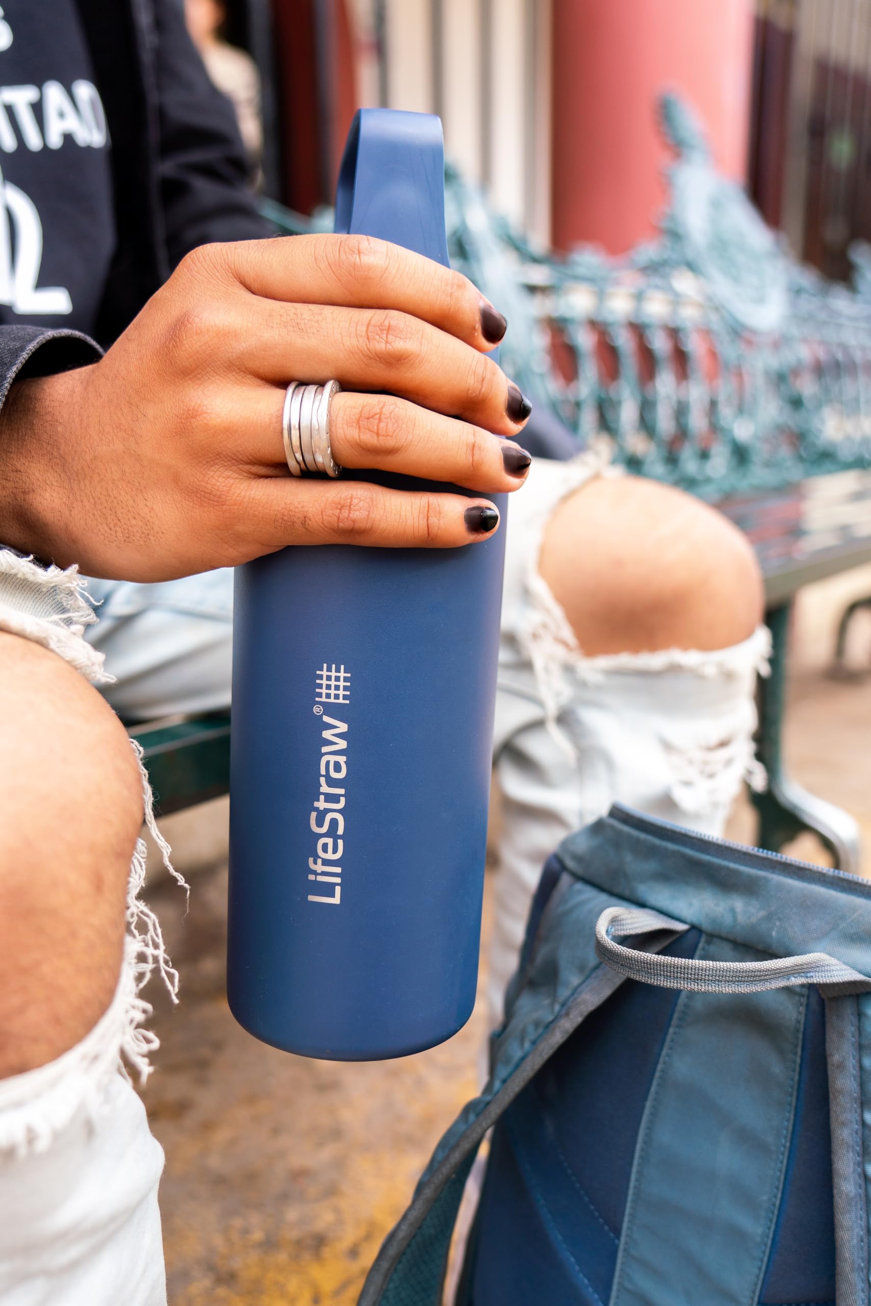 Capacidad de 24 onzas LifeStraw Go Series para hidratación sostenida