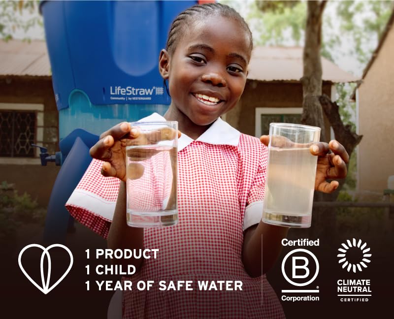 Capacidad de filtración de 1000 litros con LifeStraw Sip