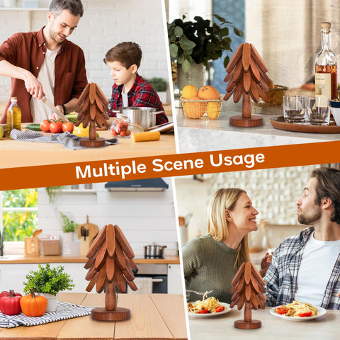 LIFETOWE posavasos árbol madera con diseño decorativo para la mesa