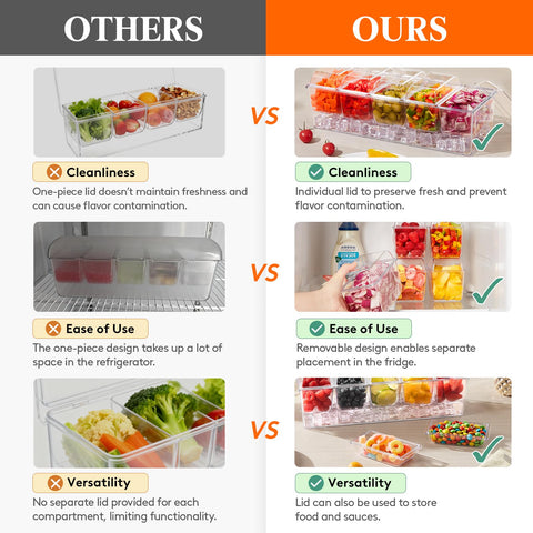 Lifewit Bandeja de 15-3 pulgadas, ideal para reunir frutas y salsas.