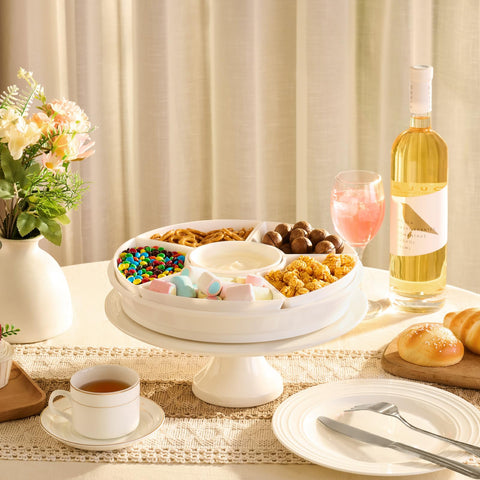 Bandeja Lifewit completa para servir frutas y bocadillos.