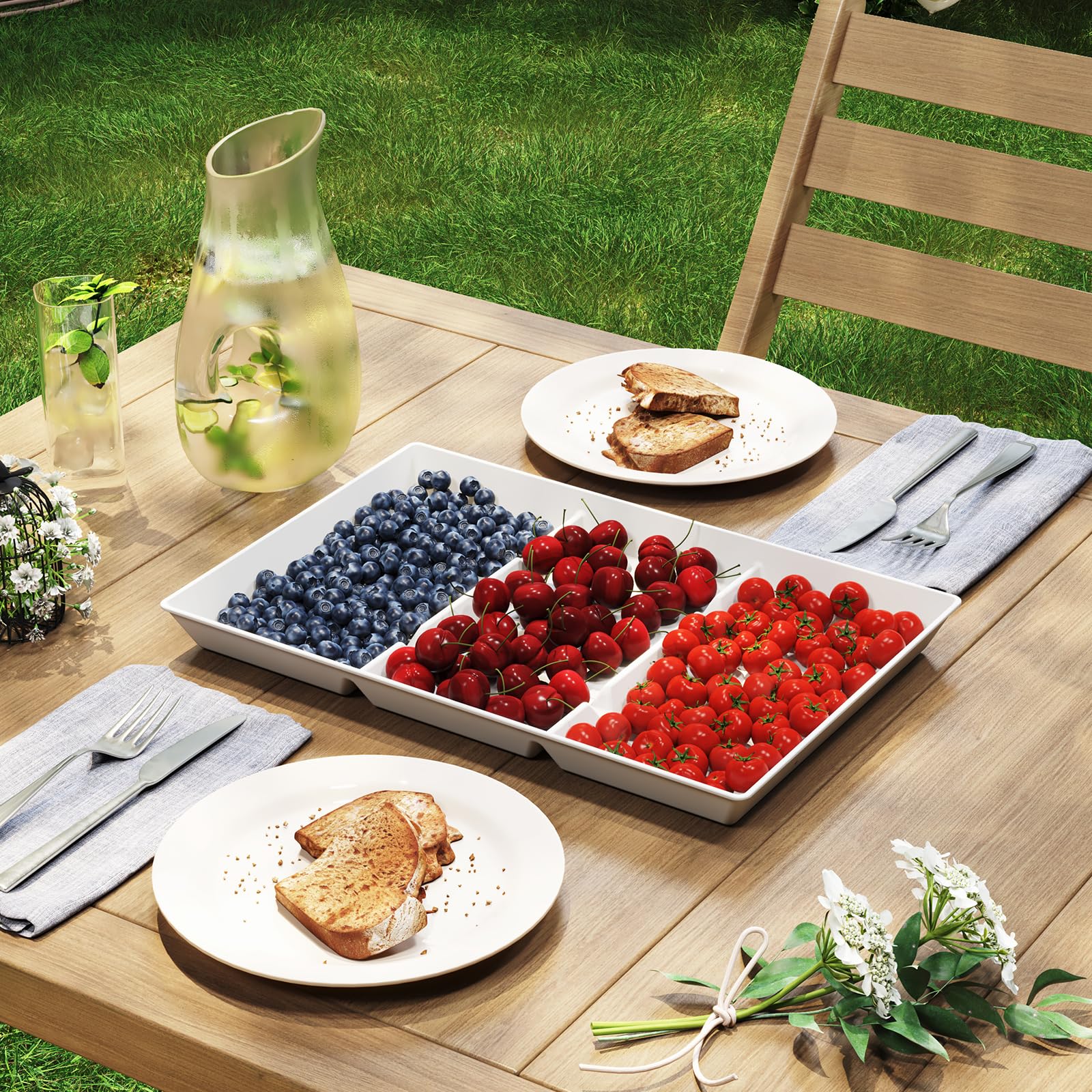 Bandejas Lifewit transportables para desayunos y meriendas sencillas.