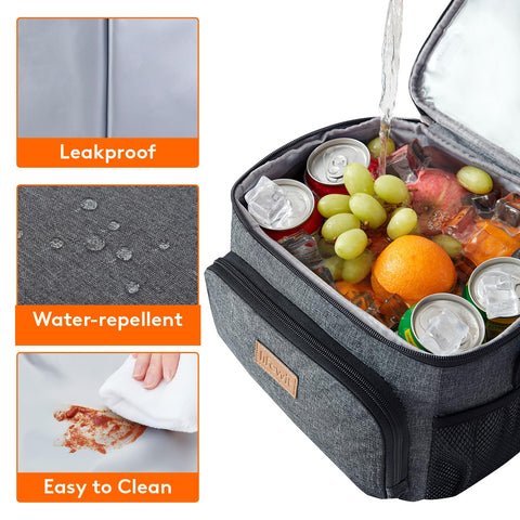 Lifewit bolsa de almuerzo a prueba de fugas, seguridad al transportar líquidos.