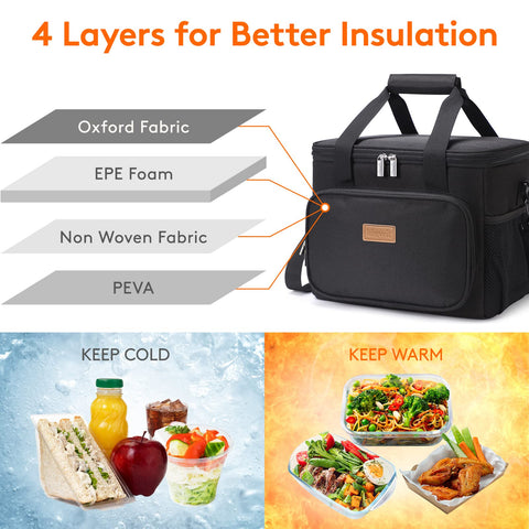 Lifewit bolsa con capacidad para 24 latas, ideal para oficina.