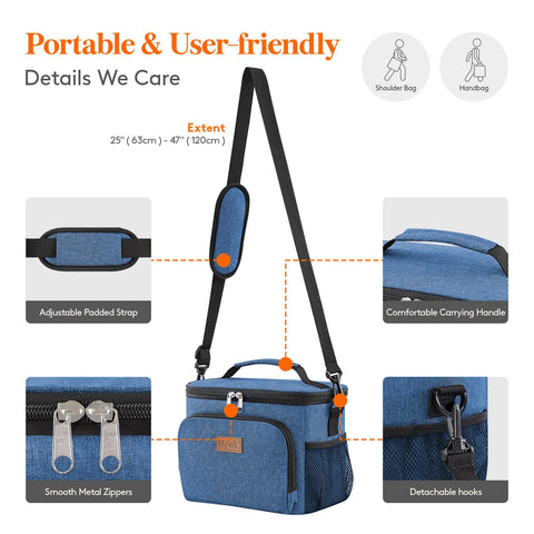 Lifewit bolsa-almuerzo-correa-ajustable con acolchado para transporte cómodo.
