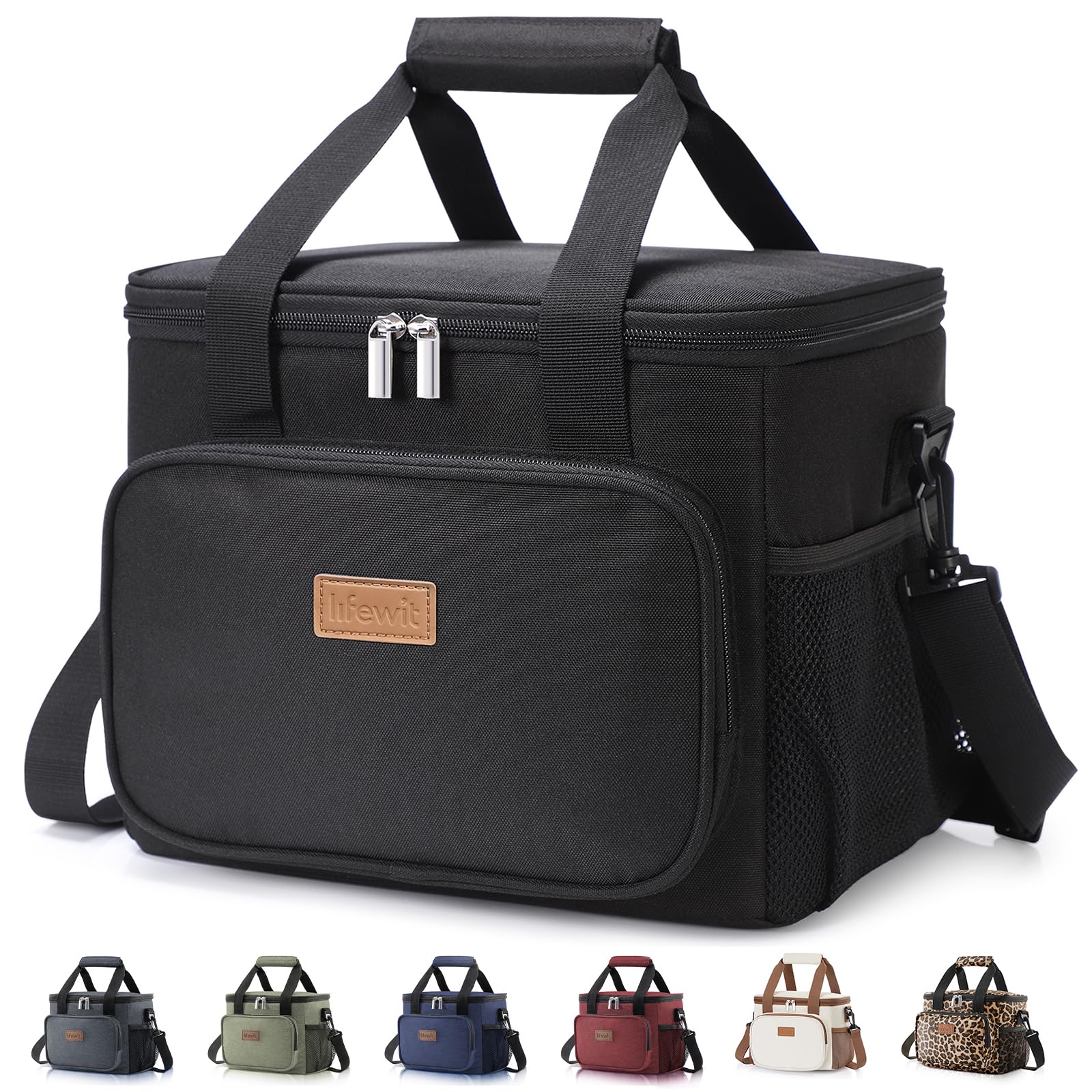 Lifewit bolsa de almuerzo insulada grande 15L, mantiene la comida fresca durante el día.