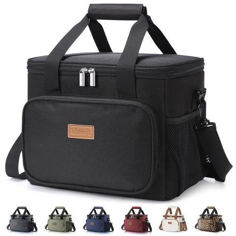Lifewit bolsa de almuerzo insulada grande 15L, mantiene la comida fresca durante el día.