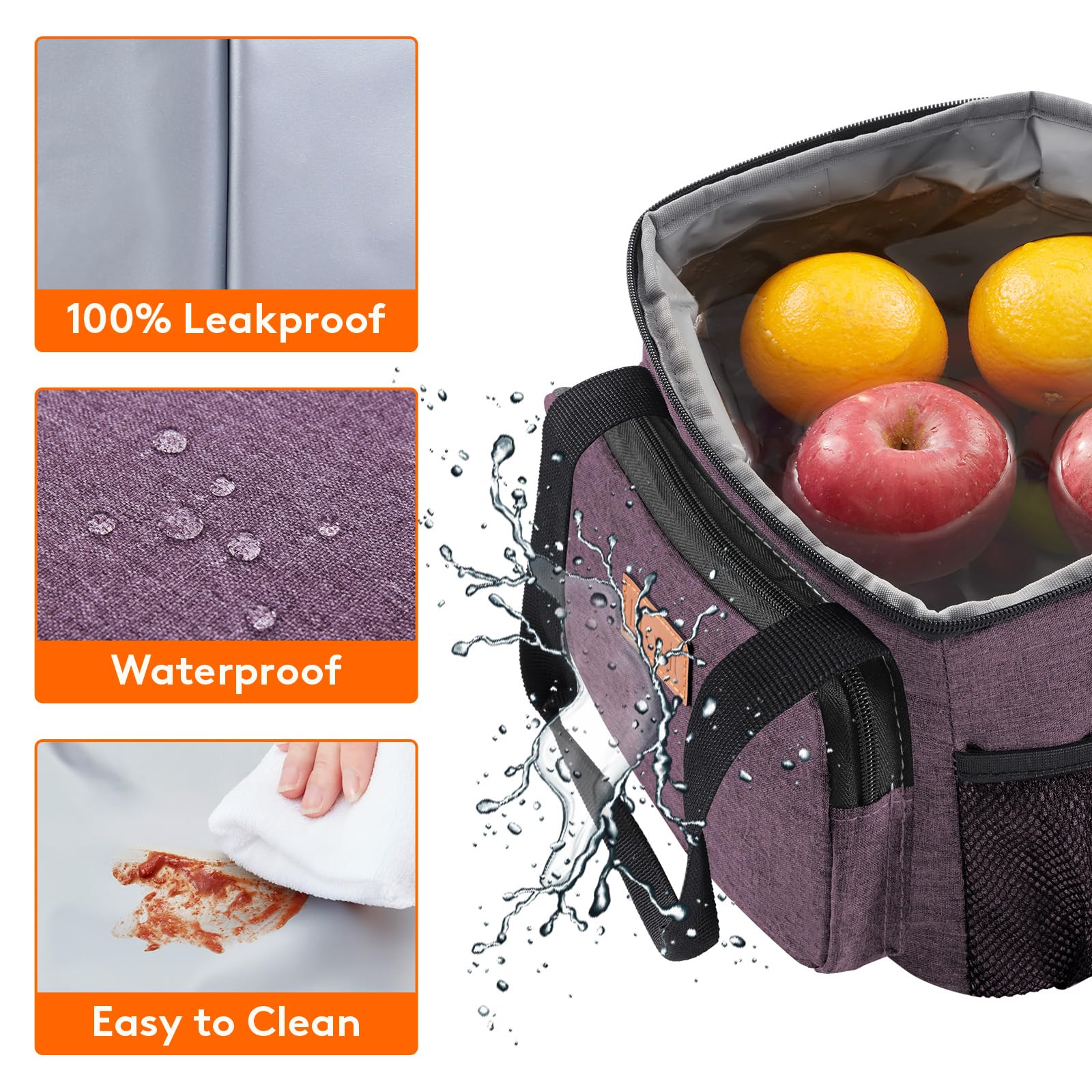 Lifewit bolsa almuerzo con manijas resistentes y correa para hombro
