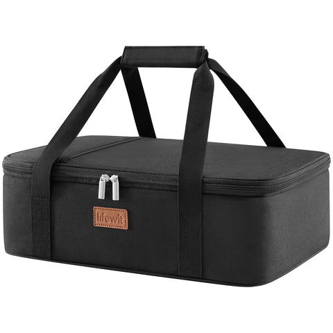 Lifewit bolsa cazuela aislada exterior: transporte seguro de comidas calientes o frías.