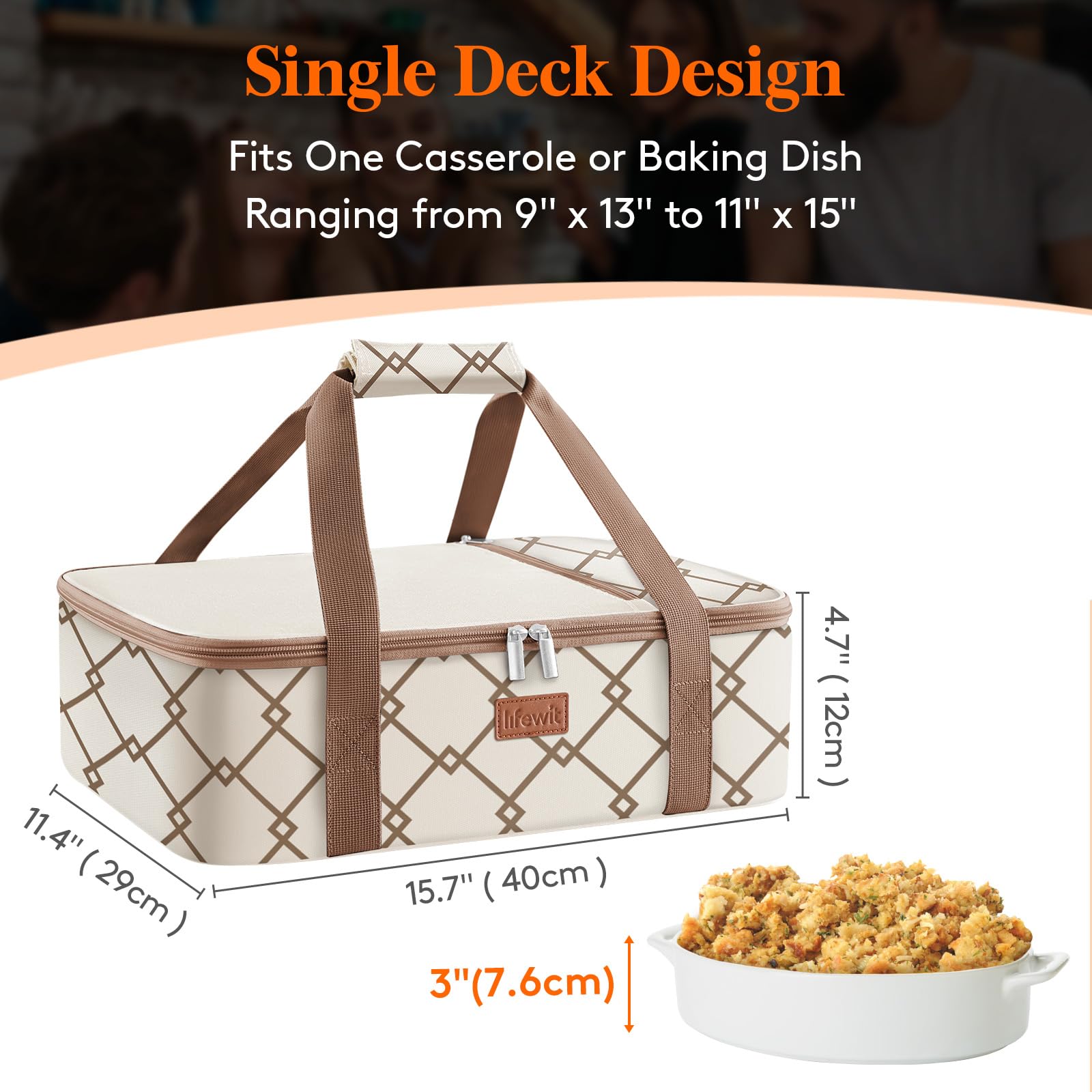Lifewit bolsa para comida caliente o fría ideal para picnics y potlucks.