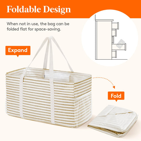 Lifewit tote con bolsillos de malla para objetos pequeños.
