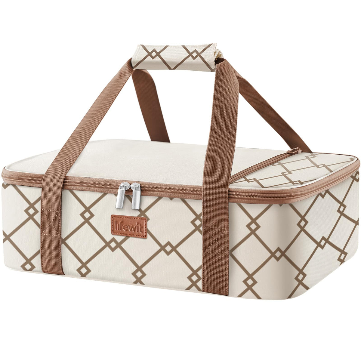 Lifewit cazuela aislada 9x13 mantiene la temperatura para comidas al aire libre.