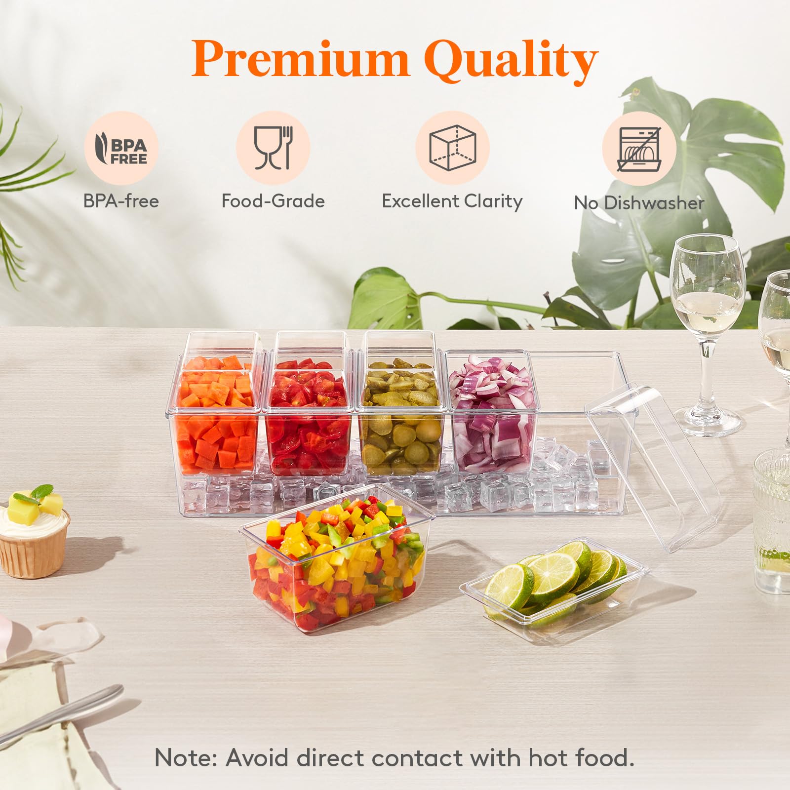 Lifewit condiment caddy, bandeja de 16x5.7 pulgadas, capacidad amplia