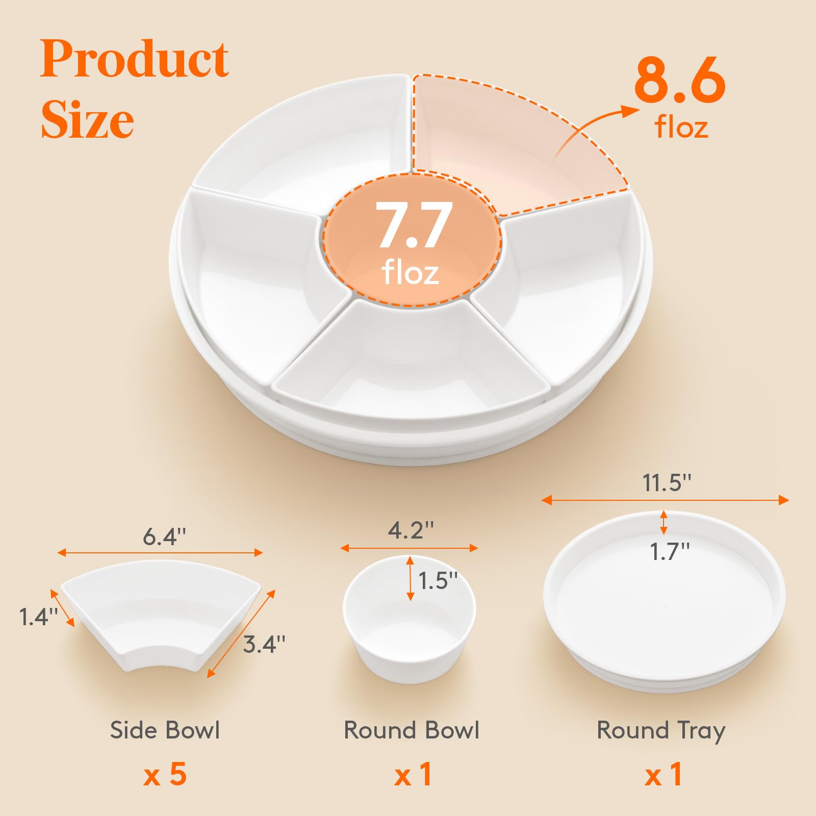 Conjunto de tapas y dip Lifewit, ideal para fiestas y reuniones.