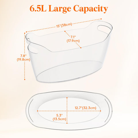 Lifewit diseño transparente cubo de hielo facilita ver contenidos y rellenar hielo.