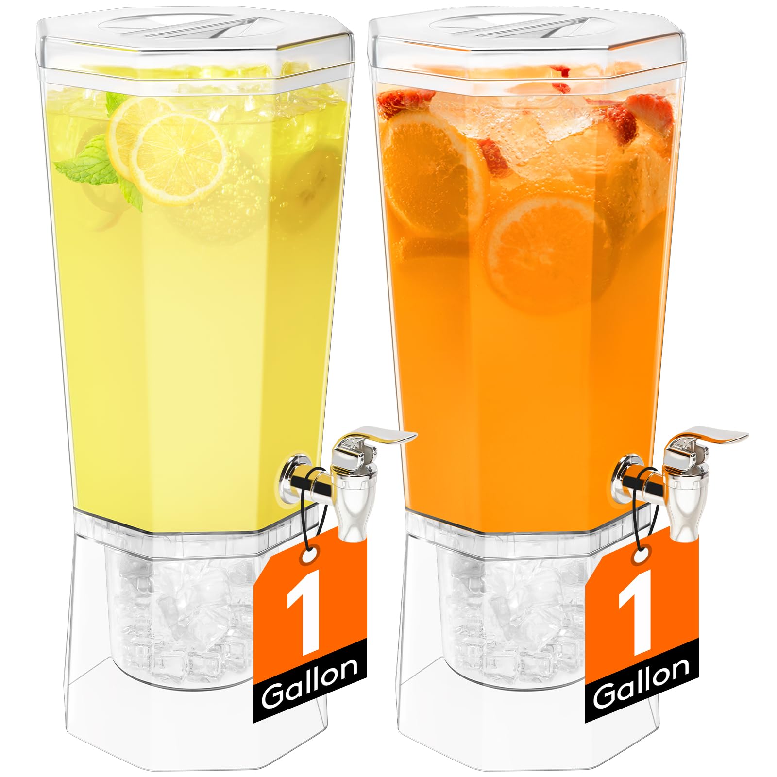 Dispensador Lifewit de 1 galón en escena para bebidas frías y festivas.