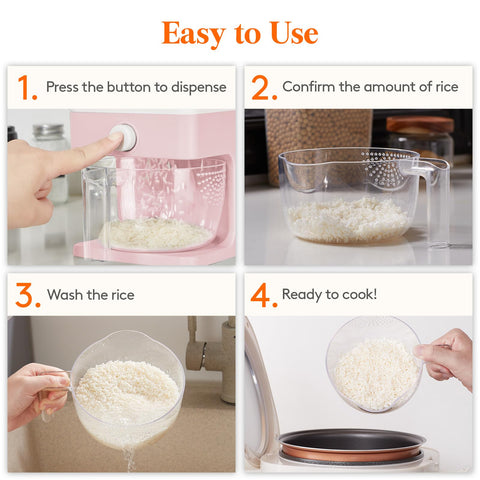Lifewit copa con orificios para lavar arroz directamente frente