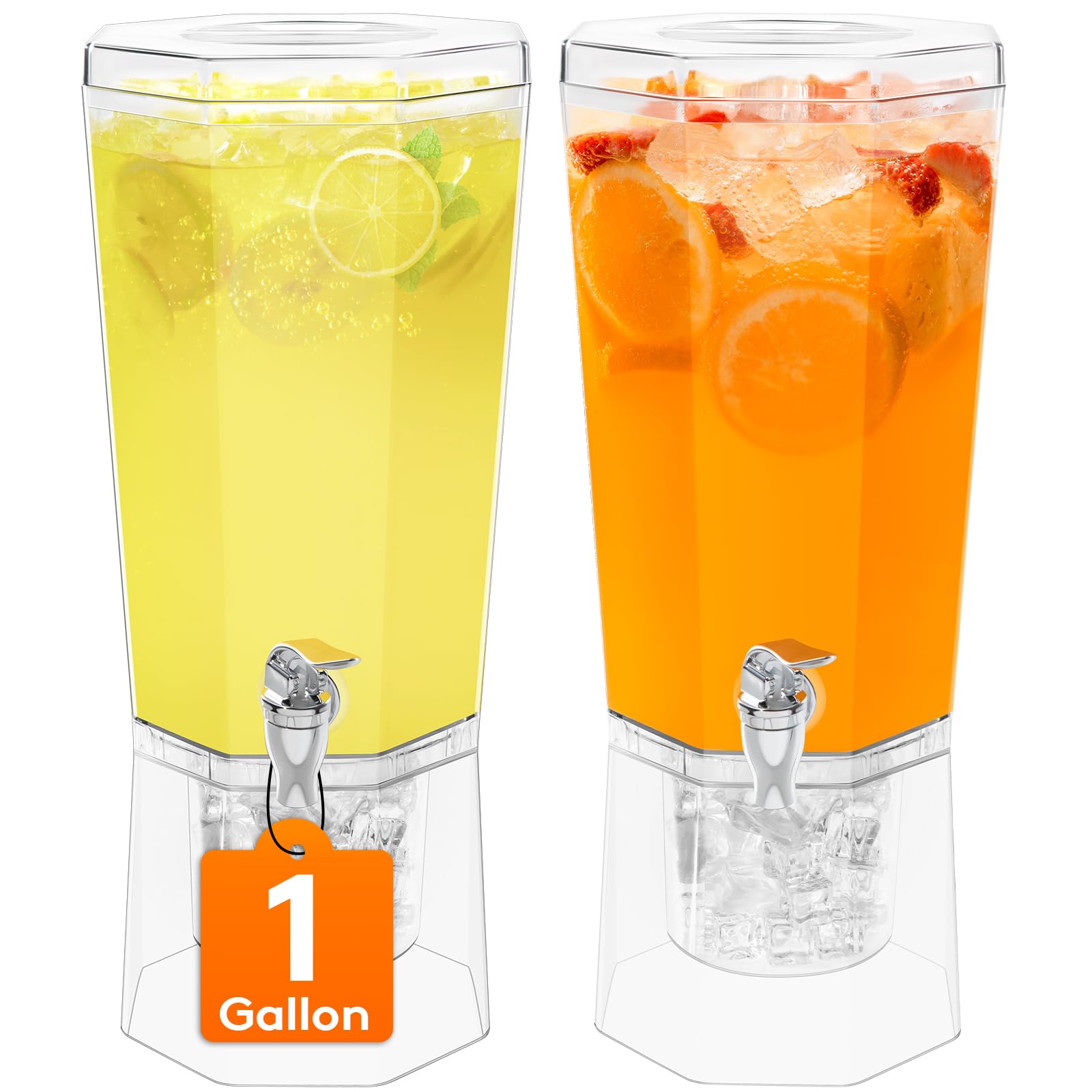 Lifewit 1 galón dispensadores para jugo y limonada, ideales para fiestas y reuniones.
