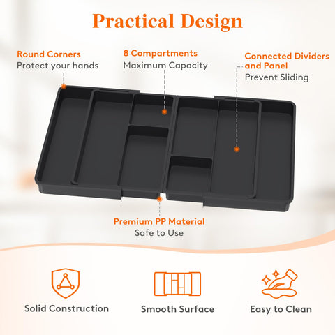 Lifewit Divisor cajón cocina ajustable secciones