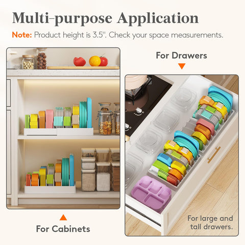 Lifewit divisores ajustables para ordenar tapas y platos