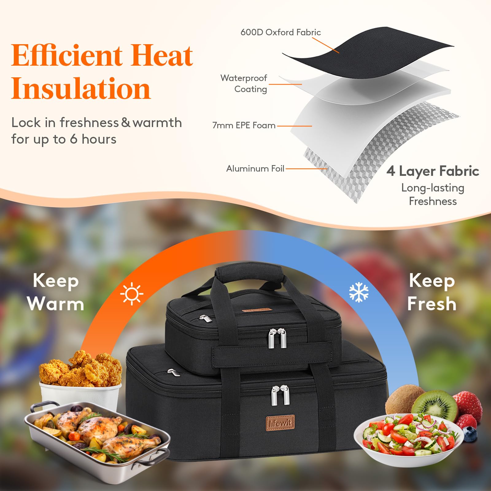 Lifewit Duo: interior de aluminio sin costuras para evitar derrames.