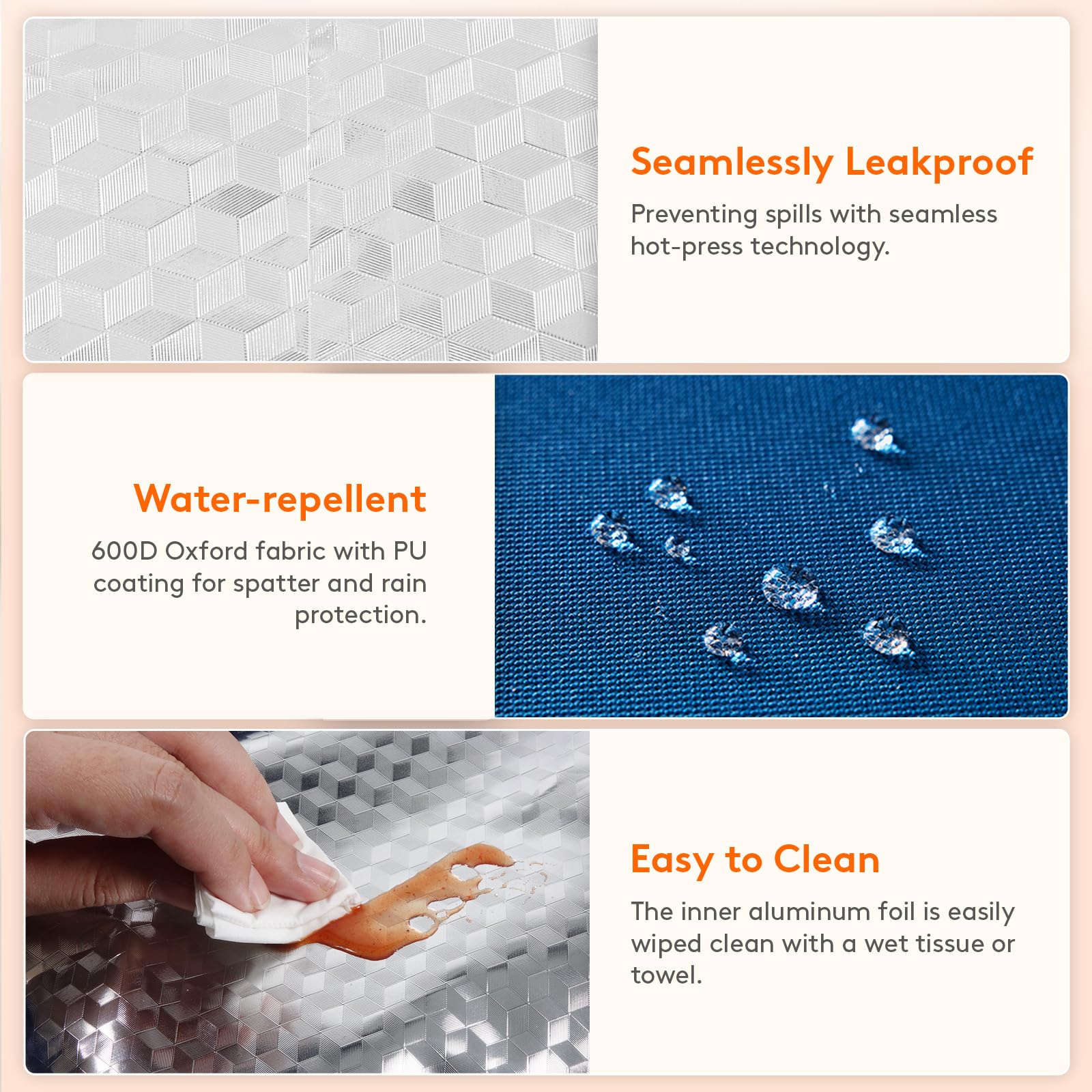 Lifewit Duo: exterior de Oxford impermeable para una limpieza rápida después de uso.