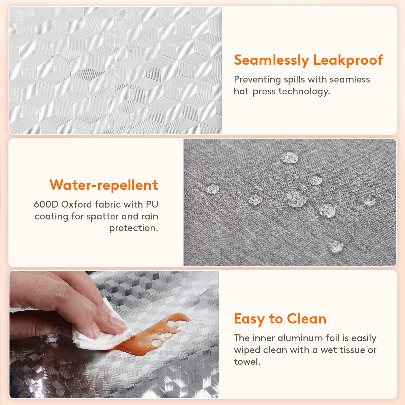 Exterior Lifewit en tela Oxford impermeable, fácil de limpiar.