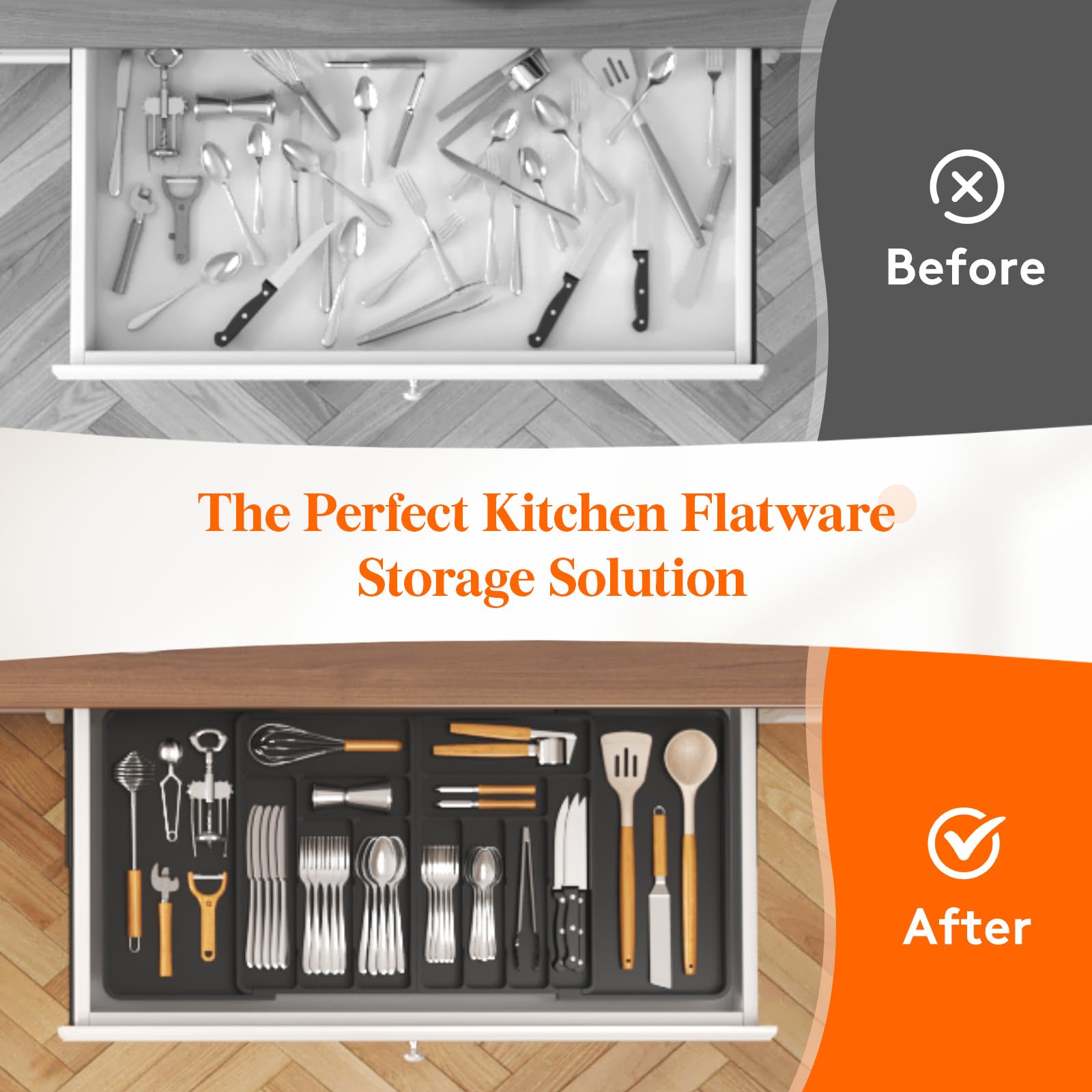 Ideal para cocinas grandes y cajones anchos Lifewit.